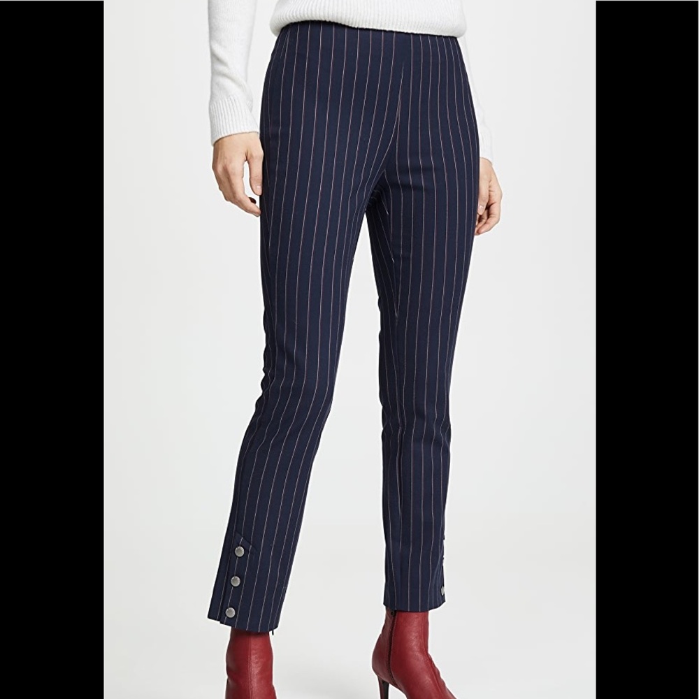 New Rag and Bone Navy Stripe Simone Snap Pant 2